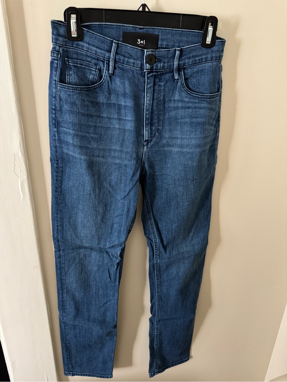 3x1 Women's Straight Leg Jeans in Dark Blue Wash